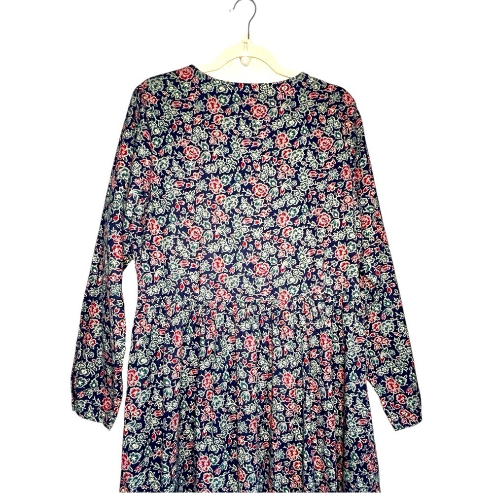 Vintage 80s Eddie Bauer Cottagecore Ditzy Print Floral Maxi Dress Size Large - Picture 6 of 10